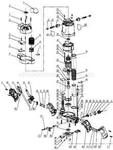 Page A Diagram and Parts List for FS1200RP Type 1 Black and Decker Router